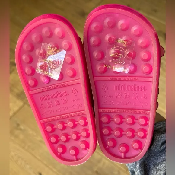 Mini Melissa Wide Sandals in Pink/Lilac Toddler size 8 NWT