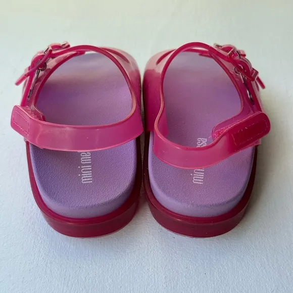 Mini Melissa Wide Sandals in Pink/Lilac Toddler size 8 NWT