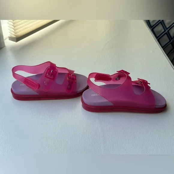 Mini Melissa Wide Sandals in Pink/Lilac Toddler size 8 NWT
