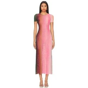 Misa Los Angeles Vanessa Dress in Cali Ombre Medium New as-is Womens Midi Long