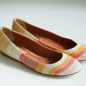 Missoni Round Toe Colorful Geometric Print Flats