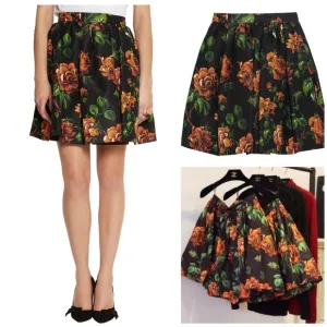 Miu Miu Floral Silk Faille Mini Skirt ASO Mindy