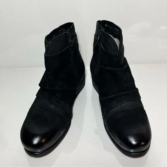 Miz Mooz Sunny Wide Width Leather Zippered Ankle Boots