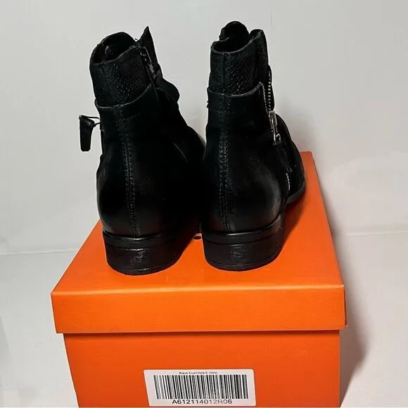 Miz Mooz Sunny Wide Width Leather Zippered Ankle Boots