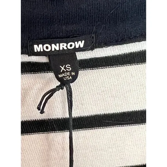 Monrow Stripe-Print Collared Shirtdress NWT - Size XS
