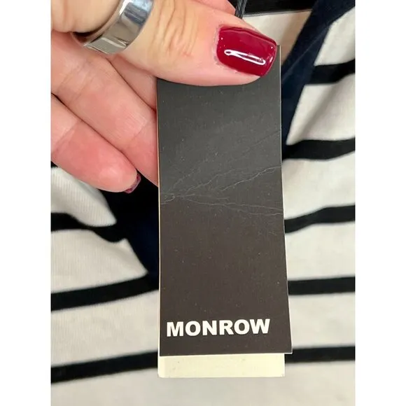 Monrow Stripe-Print Collared Shirtdress NWT - Size XS