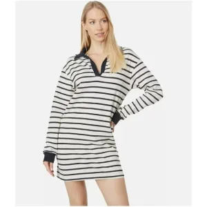 Monrow Stripe-Print Collared Shirtdress NWT - Size XS