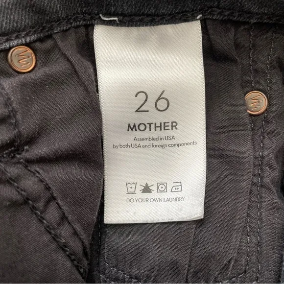 MOTHER High Waisted Rider Ankle in Not Guilty Black- EUC, 26