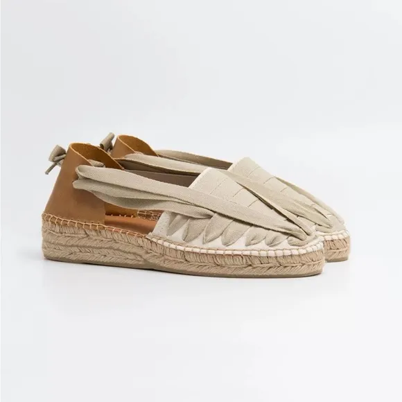 Naguisa Soc Espadrilles Beige and Leather EU 37