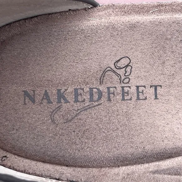 Naked Feet “Renzi” Women’s Blush Suede Wedge Comfort Sandals 9M