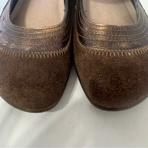 Naot Kirei Suede Copper Maryjane Leather Casual Comfort Loafer Shoes Size 39 8