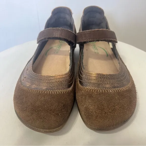 Naot Kirei Suede Copper Maryjane Leather Casual Comfort Loafer Shoes Size 39 8