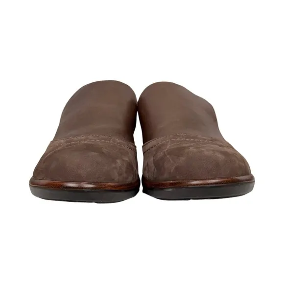 NAOT Women’s Angin Nubuck Brown Leather Slip On Loafers Comfort Preppy Office