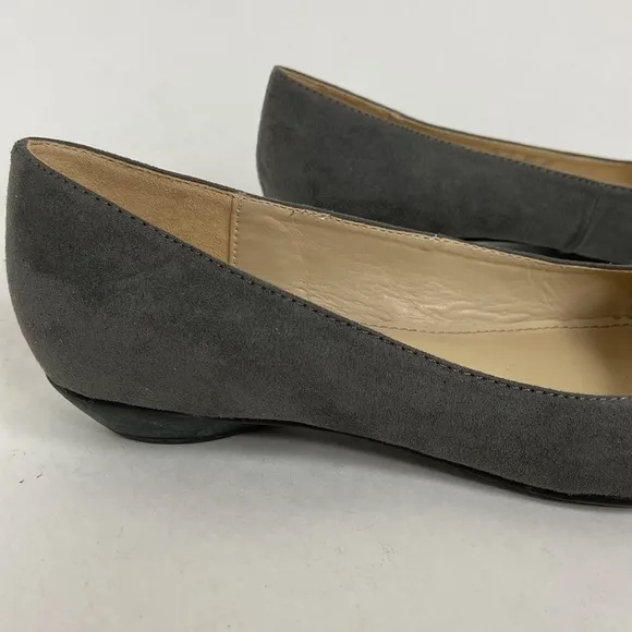 Naturalizer Hamley Gray Microsuede Lizard Print Closed Toe Loafer Flats