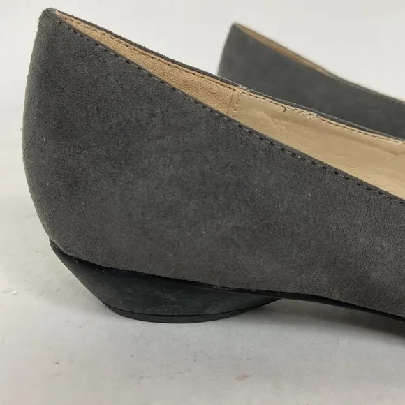 Naturalizer Hamley Gray Microsuede Lizard Print Closed Toe Loafer Flats