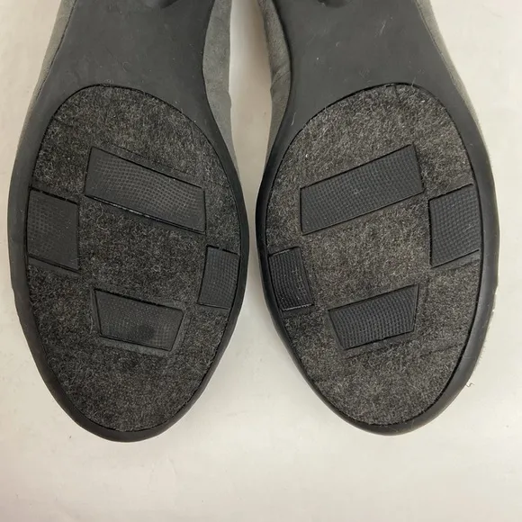Naturalizer Hamley Gray Microsuede Lizard Print Closed Toe Loafer Flats