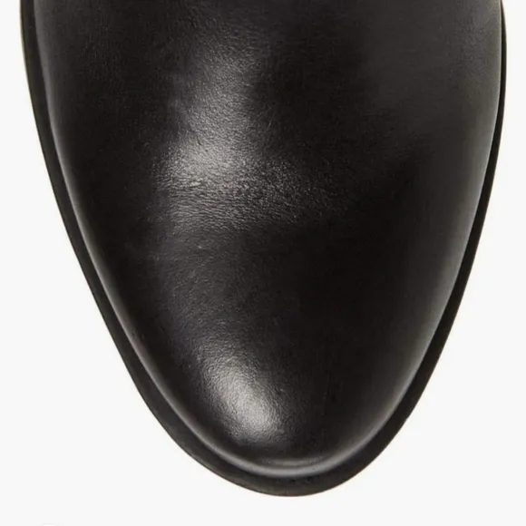 NATURALIZER Kelso Black Leather Wide-Calf Boots