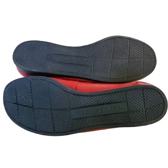 Naturalizer Red Leather Maryjane Loafers, Woman's Leather Flats