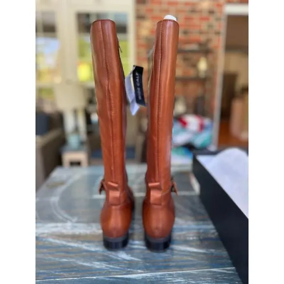 NATURALIZER RENA CIDER Wide Calf Riding Boots, NEW in BOX, size 6.5, Tan leather