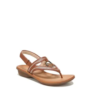 Naturalizer SOUL Womens Sunny Thong Slingback Sandals Toffee Smooth Brown