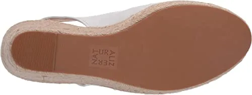 Naturalizer Womens Pearl Espadrilles Pump, White Tumbled ,6 medium US