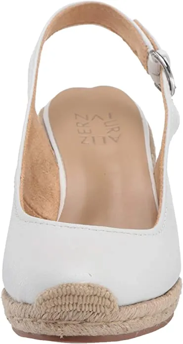 Naturalizer Womens Pearl Espadrilles Pump, White Tumbled ,6 medium US