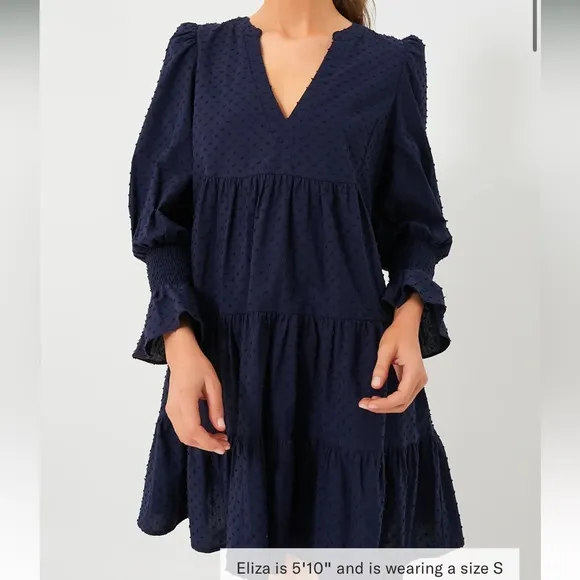 Navy Swiss Dot Kenzo DressPOMANDER PLACE