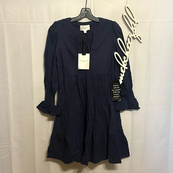 Navy Swiss Dot Kenzo DressPOMANDER PLACE