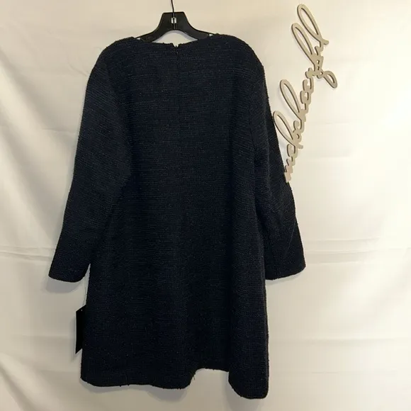 Navy Tie Tweed Kelly Dress