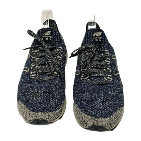 NB New Balance Sneakers Fresh Foam CRUZ Men Running Ltweight Navy Blue Knit 8.5