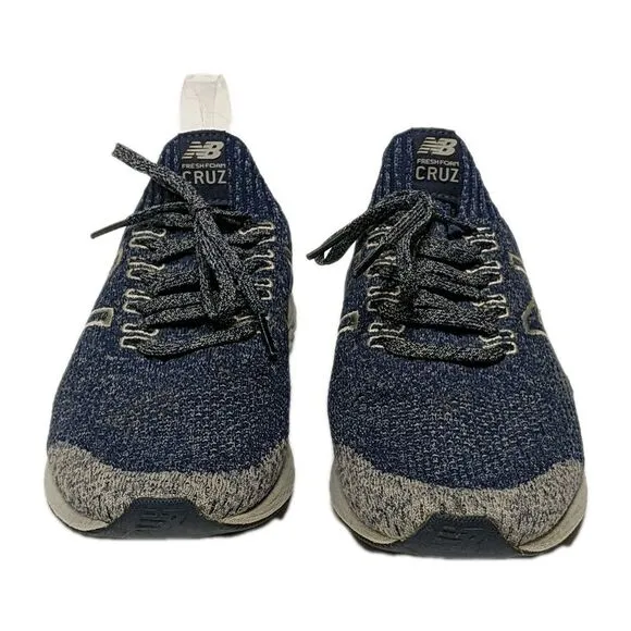 NB New Balance Sneakers Fresh Foam CRUZ Men Running Ltweight Navy Blue Knit 8.5