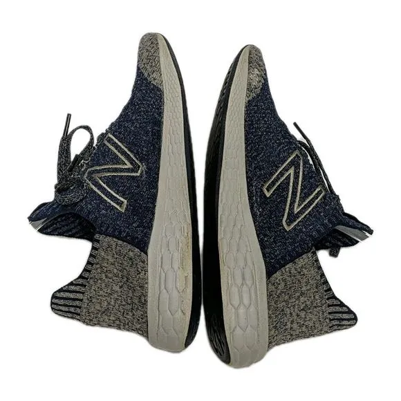 NB New Balance Sneakers Fresh Foam CRUZ Men Running Ltweight Navy Blue Knit 8.5