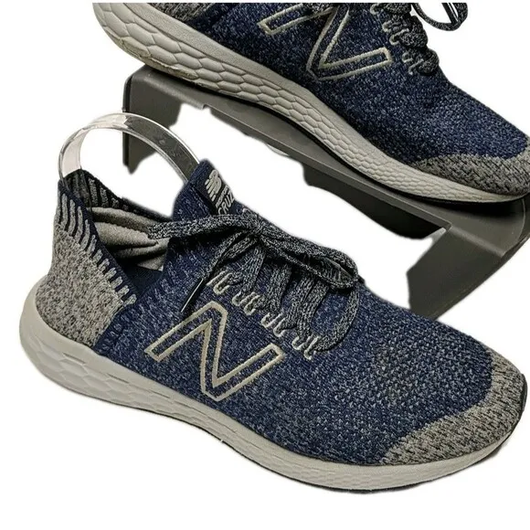NB New Balance Sneakers Fresh Foam CRUZ Men Running Ltweight Navy Blue Knit 8.5