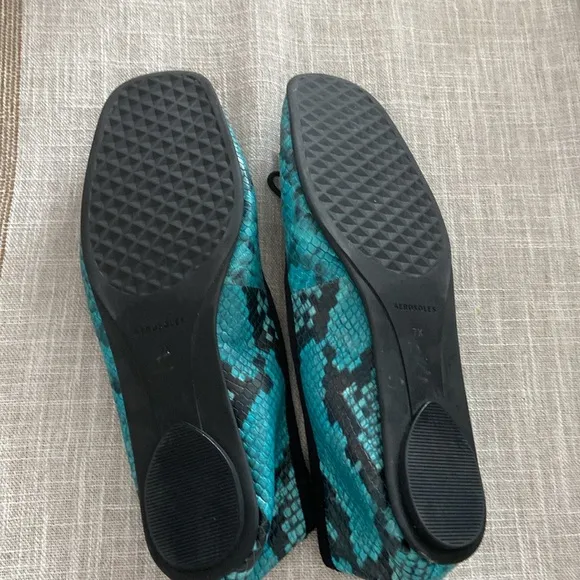 NEW Aerosoles -Catalina Blue Snake Print Ballet Flats
