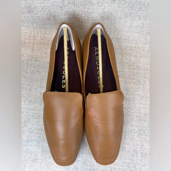 NEW Aerosoles Paynes brown leather slip on loafers shoes size 11M casual office