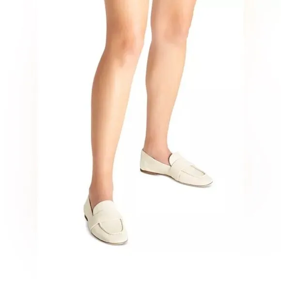 New AGL Women's Mara Spring Perforated Loafers in Gesso Size US 12