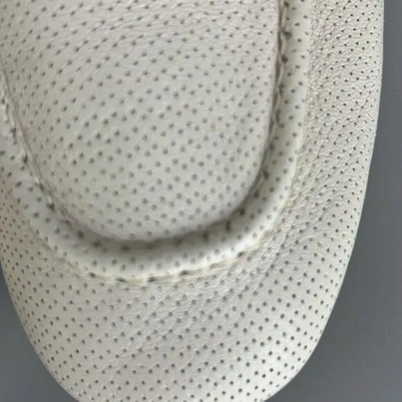 New AGL Women's Mara Spring Perforated Loafers in Gesso Size US 12