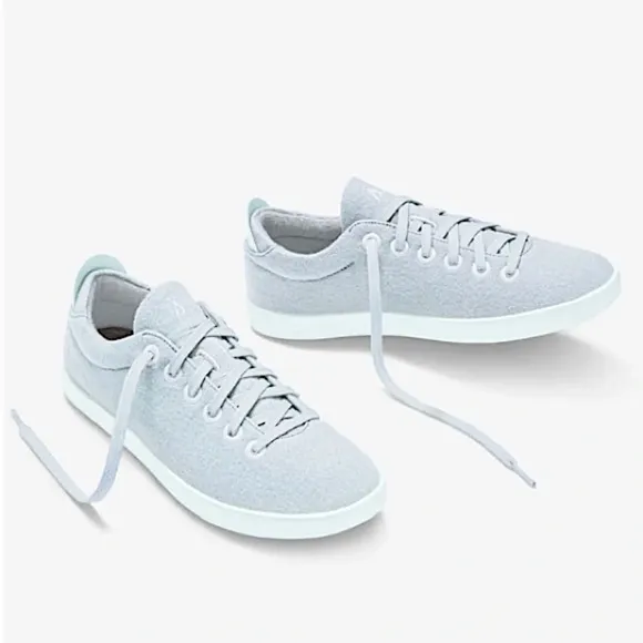 New Allbirds Limited Ed Wool Piper Sneakers 90s Retro Clarity Light Blue