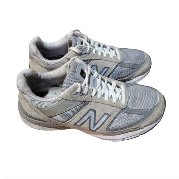 New Balance 990v5 Sneakers Castle Rock Grey Size 8 NO INSOLES Grunge Dad Shoe