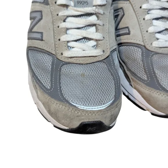 New Balance 990v5 Sneakers Castle Rock Grey Size 8 NO INSOLES Grunge Dad Shoe