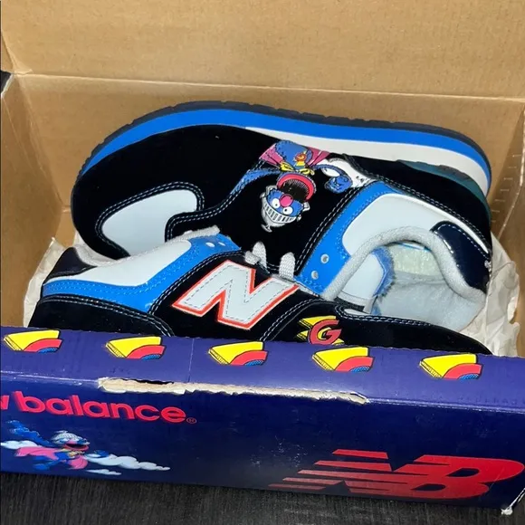 New Balance Sesame Street collab Kids' Black and Blue Sneakers