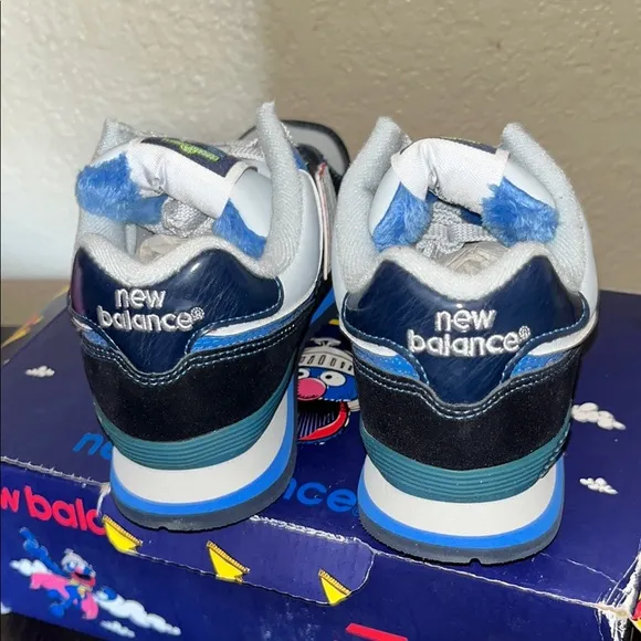 New Balance Sesame Street collab Kids' Black and Blue Sneakers