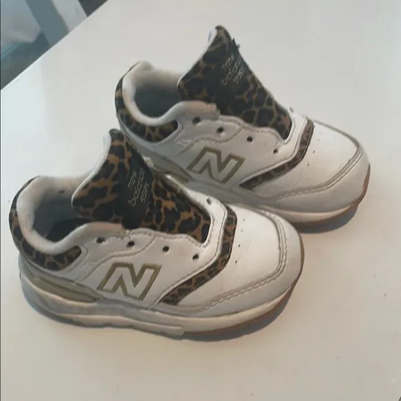 New Balance White and Brown Sneakers Classic Design