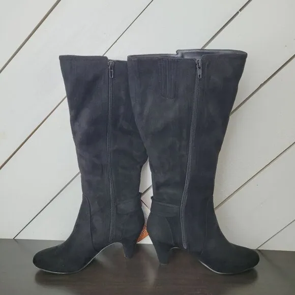 NEW Bella Vita Wide Calf  Womens 8M Troy iiplus Faux Suede Knee-High Boots 4CT