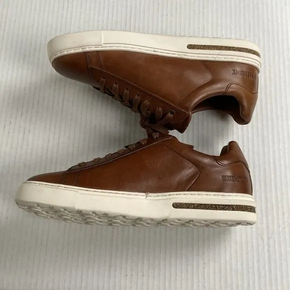 NEW Birkenstock Bend Low Natural Leather Sneaker EU38 Cognac Narrow Fit 1026206