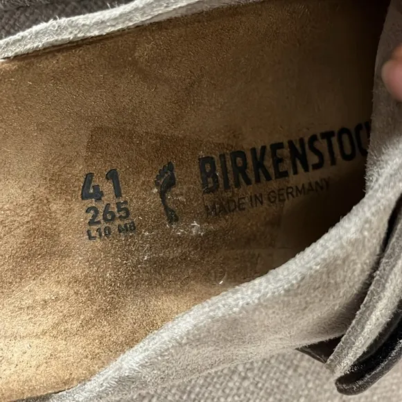 NEW Birkenstock Womens Kyoto Slide Sandals Taupe Size 41 / 10