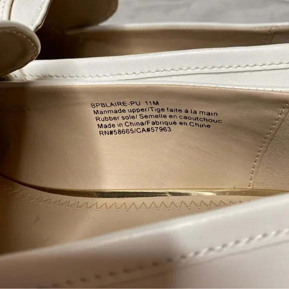 New! BP Blaire Faux Leather White Loafer 11M