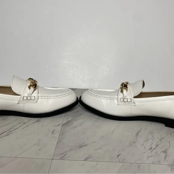 New! BP Blaire Faux Leather White Loafer 11M