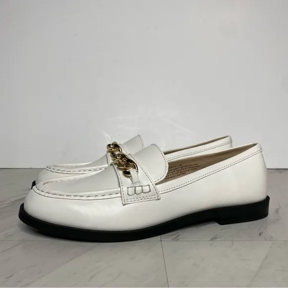 New! BP Blaire Faux Leather White Loafer 11M