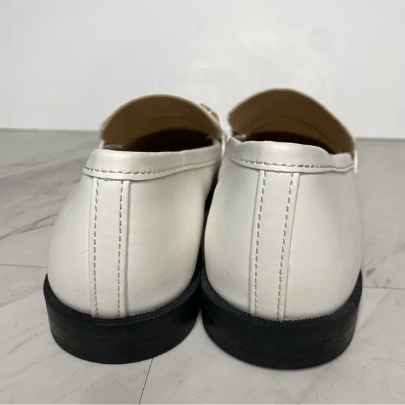 New! BP Blaire Faux Leather White Loafer 11M